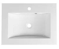 SAPHO YUKON umyvadlo, litý mramor, 60x45cm, bílá (4)