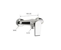 SAPHO KAI nástěnná sprchová baterie, chrom (2)