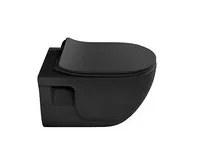 SAPHO BRILLA závěsná WC mísa, Rimless, 36,5x53cm, černá mat (1)