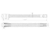 SAPHO Sprchová hadice pro výsuvné sprchy, F1/2"-M3/8", 175cm, chrom (5)