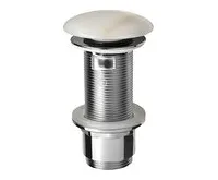 SAPHO BLOK umyvadlová výpust 5/4“, click-clack, zátka leštěný bílý mramor (1)