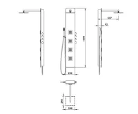 POLYSAN SPIRIT SQUARE termostatický sprchový panel 250x1550mm, bílá (9)