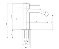 SAPHO SMALL stojánkový umyvadlový ventil, 145mm, chrom (5)