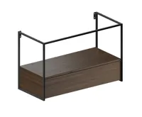 GSI PURA konstrukce pod umyvadlo 102,6x46cm, černá mat/ořech