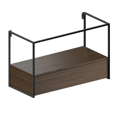 GSI PURA konstrukce pod umyvadlo 102,6x46cm, černá mat/ořech