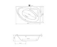 AQUALINE ORAVA vana 150x90x38cm, pravá, bílá (7)