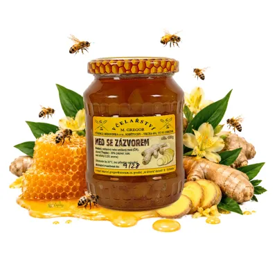 Medovinka, s.r.o. Med se zázvorem (kostky) 480g