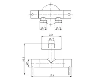 SAPHO Dvojventil pro napojení bidetové sprchy a WC, chrom (3)
