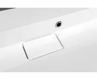 SAPHO AMUR umyvadlo, litý mramor, 90x46cm, kryt výpusti, bez otvoru, bílá (4)