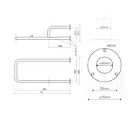SAPHO HANDICAP opěrné madlo LEVÉ 760mm, nerez lesk (5)