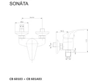 Sprchová souprava Sonáta-plast. hlavová sprcha a jednopolohová ruční sprcha vč. sprch. baterie 150mm (4)
