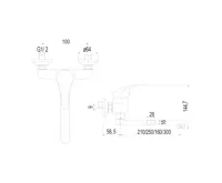 LILA baterie CBEE302A02 dřezová nástěnná 100 mm s ramínkem 160 mm (1)