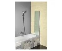 AQUALINE VANDA vanová zástěna skládací 1000x1400 mm, chrom, sklo matné (1)