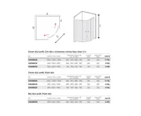 LIMA Sprchový kout, čtvrtkruh, 90x90x190 cm, R 550, bílý ALU, sklo Point, vanička litý mramor (2)