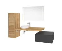 Umyvadlo na desku bez přepadu, 355x120 mm, kulaté, keramické (3)