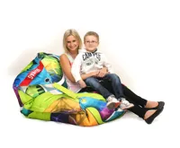 Designový sedací vak 189x140 abstrakt s popruhy (1)