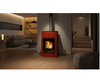 HS Flamingo Krbová kamna AQUAFLAM VARIO ® SAPORO 11/5kW červená, elektronická regulace (10)