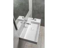 SAPHO GODIVA umyvadlo, litý mramor, 83x44cm, bez otvoru, bílá (5)