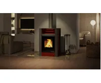 HS Flamingo Krbová kamna AQUAFLAM VARIO ® LEND 11/5kW červená, elektronická regulace (11)