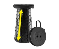 HomeLife Teleskopická stolička SMARTY, černá