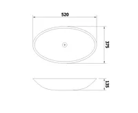 SAPHO PURE skleněné umyvadlo na desku, 52x37,5cm, čirá (2)