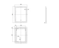 AQUALINE SALICA zrcadlo s LED osvětlením 60x80cm, dotykový senzor, stmívatelné (8)