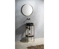 SAPHO NOTION kulaté zrcadlo v rámu ø 60cm, zlato mat (2)