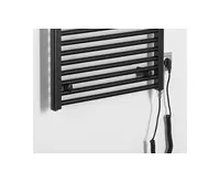 AQUALINE DIRECT-E elektrické otopné těleso rovné 600x1320 mm, 600 W, černá (1)