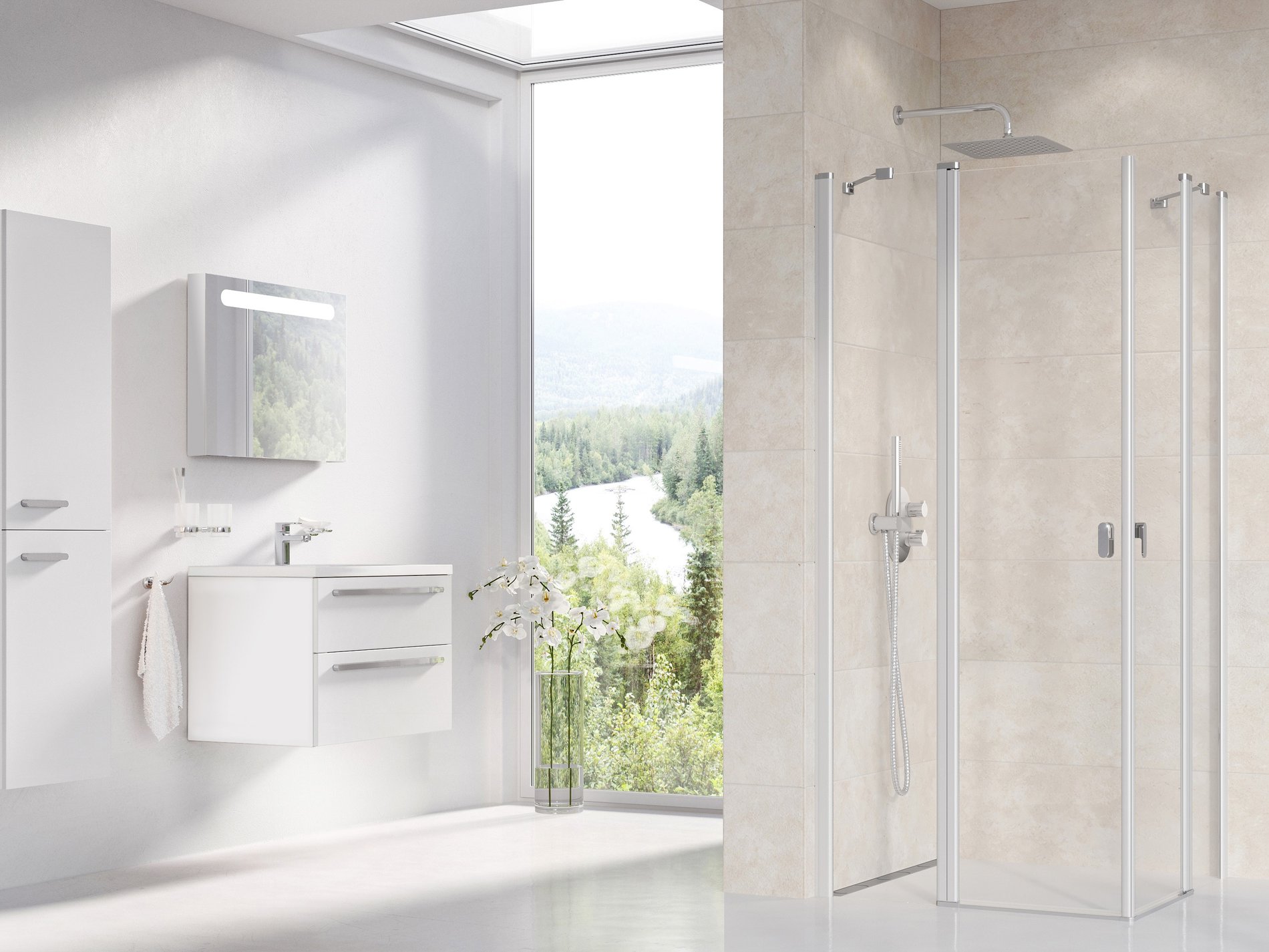Ravak sprchové dveře crv2-100 satin+transparent