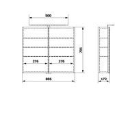 SAPHO RIWA galerka s LED osvětlením, 81x70x17cm, bílá lesk (7)