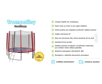 GoodJump 4UPVC červená trampolína 305 cm s ochrannou sítí + žebřík + krycí plachta (3)