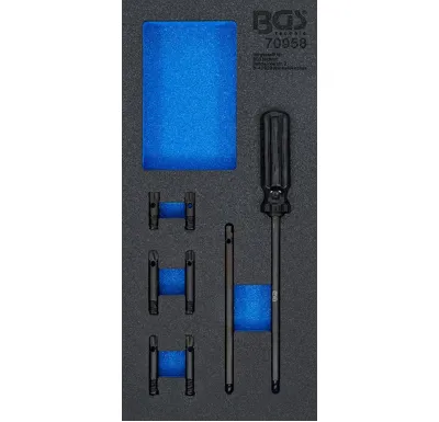 BGS Vložka do dílenského vozíku 1/3: Sada vyrovnávacích přípravků na těsnění hlavy válce, pro