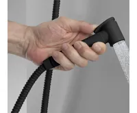 SAPHO Podomítková bidetová baterie se Stop sprškou, kulatá, progresivní kartuše, černá mat (4)