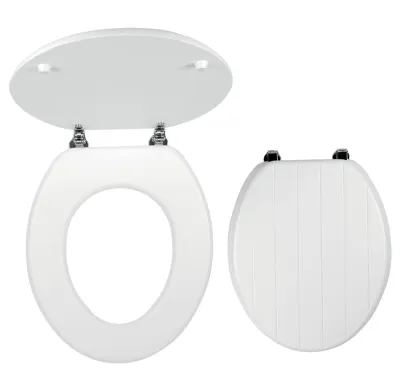 NOVASERVIS WC sedátko, MDF bílá, panty kov-chrom - WC/PROVENCE