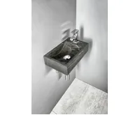 SAPHO BLOK kamenné umývátko 40x22cm, baterie vpravo, antracit (6)