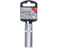 BGS Hlavice nástrčná pro zapalovací svíčky s pružinou 1/2" x 16mm,6.ti hranná,Chrom Vanadium (2)