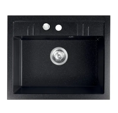 NOVASERVIS Granitový dřez, s přepadem z dřezu, grafit - DRGM1/48/58HA