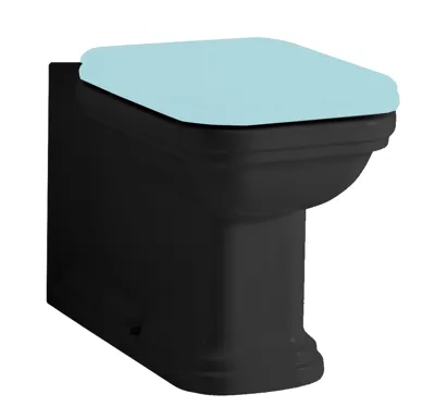 KERASAN WALDORF WC kombi mísa 40x68cm, spodní/zadní odpad, černá mat