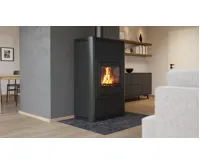 HS Flamingo Krbová kamna AQUAFLAM ® 25 s výměníkem - šedá, manuální regulace (12)