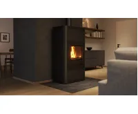HS Flamingo Krbová kamna AQUAFLAM ® 17 s výměníkem - černá, manuální regulace (26)