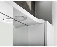 SAPHO PULSE galerka s LED osvětlením, 75x80x17cm, pravá, bílá/antracit (7)