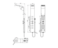SAPHO PRESTIGE termostatický sprchový panel 200x1400mm, nerez mat (6)
