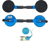 BGS Nosič skla, 2 x 2 přísavky pr. 110 mm, pás s ráčnou (2)