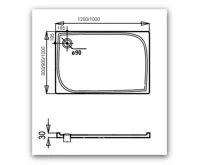 PROFI-RICH Vanička obdelník - litý mramor, 100x90x3 cm (1)