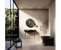 KERASAN RETRO keramické umyvadlo 100x54,5cm, černá mat (3)