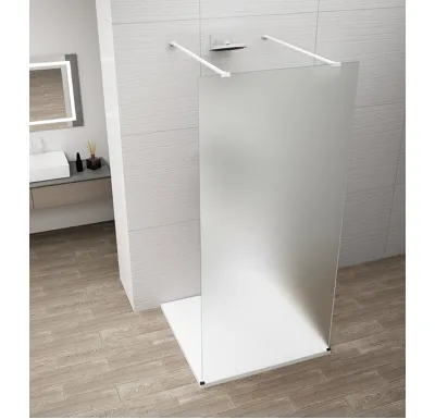 POLYSAN ESCA WHITE MATT jednodílná sprchová zástěna do prostoru, matné sklo, 1100 mm