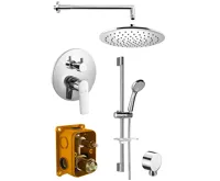 BRUCKNER SCHMITZ podomítkový sprchový set s pákovou baterií, 2 výstupy, chrom