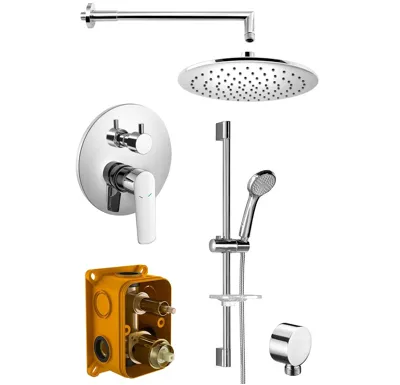 BRUCKNER SCHMITZ podomítkový sprchový set s pákovou baterií, 2 výstupy, chrom