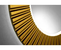 SAPHO PRIDE STRIP kulaté zrcadlo s LED osvětlením v rámu ø 90cm, bronz (5)