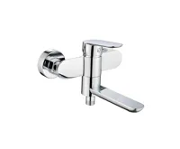 Vanová nástěnná baterie se sklopným ramínkem, Viana, bez příslušenství, 150 mm, chrom Vanová nástěnná baterie se sklopným ramínkem, Viana, bez příslušenství, 150 mm, chrom